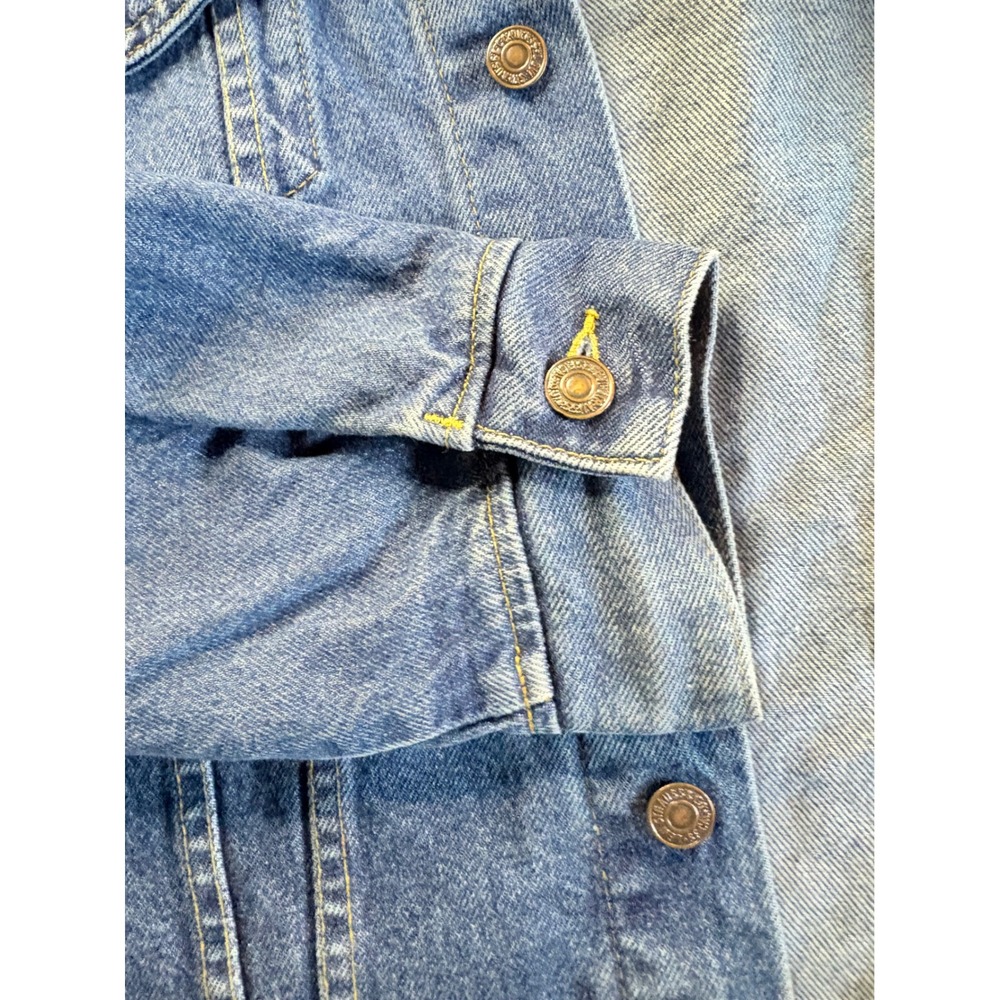 Levi Strauss Co Original Quality Denim Jean Jacket Classic Blue Large - Picture 7 of 7